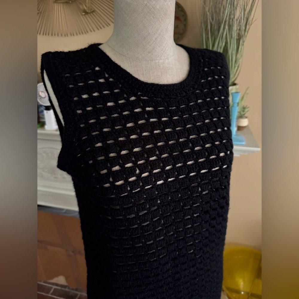 MADELEINE THOMPSON Alexia crochet-knit wool and cashmere-blend mini dress M - Picture 7 of 16